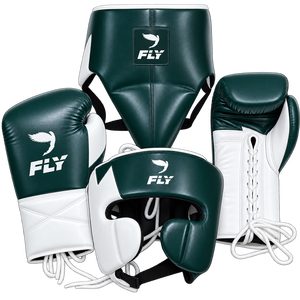 Fly Leather Boxing Gear Set Orange Lace Up Gloves Headgear <b>Groin</b> <b>Protector</b> for Adults - Product Image 6