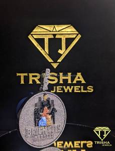 Pendentif Bling Iced Out « Brick City Kennels » en diamant de laboratoire VVS, argent sterling 925, bijoux hip-hop par Trisha Jewels - Product Image 3
