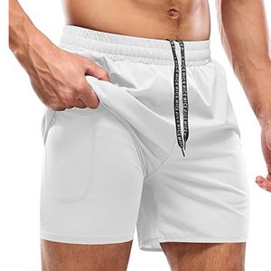 <b>Men</b> 2 In 1 Workout <b>Shorts</b> <b>Compression</b> Liner Running Gym <b>Shorts</b> Phone Pocket OEM Custom Branding Bulk - Product Image 1