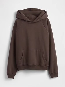 เสื้อฮู้ดแบบยูนิเซ็กซ์ ผ้าฝ้าย 100% เฟรนช์เทอร์รี่ สีพื้น มีกระเป๋า ดีไซน์ลำลอง ใส่ได้ในฤดูใบไม้ร่วง ทรงโอเวอร์ไซส์ ความยาวปกติ - Product Image 4