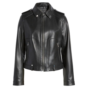 Chaqueta de Cuero de Alta Calidad para Mujer, Ropa de Calle Moderna, Prenda Exterior Duradera de Cuero Premium, Diseño de Motocicleta Moderno, Exclusivo - Product Image 1