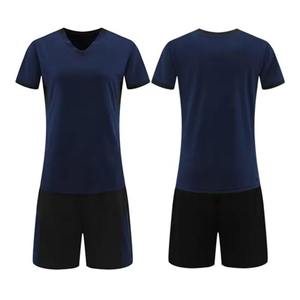 Conjunto Deportivo para Mujer, Blanco y Negro, Cuello en V, Manga Corta, Transpirable, Cintura Elástica, Poliéster/Algodón, Ajuste Atlético - Product Image 5