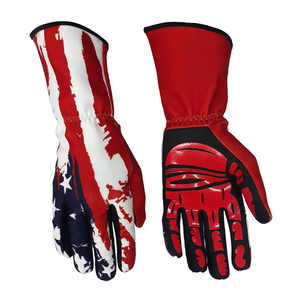 Gants de course à doigts entiers imprimés drapeau américain, revêtement PU antidérapant, motocross, extérieur, unisexe - Product Image 5