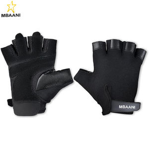 Gants rembourrés en cuir avec languettes de traction pour hommes et femmes, durables, ajustables pour la musculation, le cyclisme, la gym et l'entraînement - Product Image 1