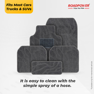ROADPOWER (RP-MAT-188) Universal 5-Piece Premium Carpet Car <b>Floor</b> Mats For Front And Rear <b>Seats</b> Protects Vehicle From Dirt - Product Image 2