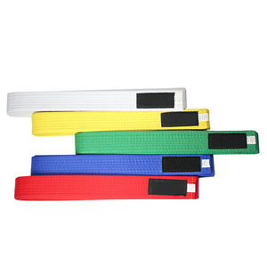 Custom Logo 100% Cotton Stretch Multi-Color Stripe Lightweight Breathable Durable Unisex Martial <b>Arts</b> Training Belt Judo BJJ - Product Image 1