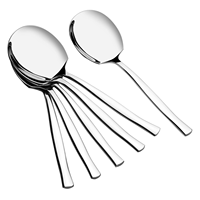 Cuillère en acier inoxydable, ustensiles de cuisine robustes en métal pour la maison, le restaurant, la restauration, la table à manger, le service de nourriture