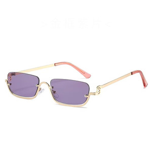Lunettes de soleil de luxe demi-cerclées en métal pour toutes les formes de visage, nouvelle collection 2026, unisexe, protection UV - Product Image 1