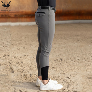 Men Horse Riding Breeches Uses for Equestrian Training and Stable Use Top Trendy Product Skinny Fit <b>Stretch</b> Competition Breeches - Product Image 4
