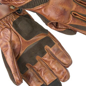 Gants de moto en cuir marron, gants de moto à doigts complets, respirants, antidérapants, pour la conduite en extérieur, gants de cyclisme - Product Image 4