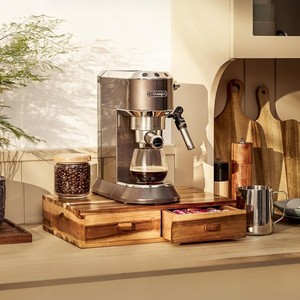 กล่องเก็บแคปซูลกาแฟและที่จัดเก็บชาคุณภาพสูง ทำจากไม้กระถินเทศ สำหรับจัดระเบียบ K-Cup บนโต๊ะในครัวและสำนักงาน - Product Image 3