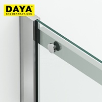 Vente en gros Cabine de douche simple pour salle de bain Porte coulissante droite Salle de douche en verre trempé