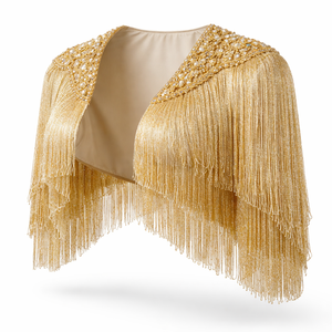 Bolero de Flecos Dorados Personalizado al por Mayor para Bodas - Proveedor y Fabricante OEM para Pedidos al por Mayor - Product Image 3