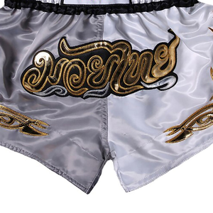 Pantalones Cortos de Boxeo MMA para Hombre, Muay Thai, Kickboxing, Elásticos, Ligeros, Duraderos, de Secado Rápido, Transpirables, Resistentes al Encogimiento, Diseño de Calavera, 100% - Product Image 6