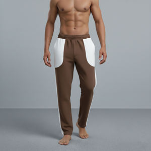 Casual Straight Leg 100% Cotton Canvas Heavyweight <b>Jogger</b> Pants with Custom Embroidery Logo and Solid Color Sweatpants - Product Image 5