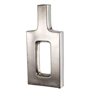 Vase de table classique en acier inoxydable, design géométrique fait main pour la décoration intérieure, vase de sol fait main en promotion - Product Image 1