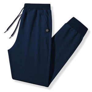 Nouveauté 2026 : Pantalon de survêtement homme noir uni, coupe ample, personnalisable avec logo, pour la gym, l'entraînement, le streetwear et le jogging - Product Image 2