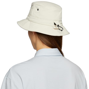 Chapeau Bob Beige Clair en Toile de Coton Unisexe Décontracté Printemps-Été Couleur Unie Logo Brodé sur le Devant Adulte 56-58CM - Product Image 4