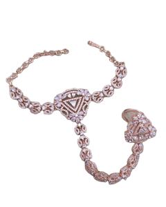 เครื่องประดับเลียนแบบ hath panja เพชรสีโรสโกลด์แฟนซี - Product Image 1