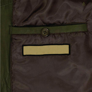 AIFRAN SPORTS Women's Olive <b>Green</b> Genuine Leather Racer Jacket Stand Collar Zipper Winter Motorcycle Biker Coat Cotton <b>Silk</b> - Product Image 6