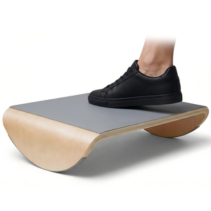 Reposapiés de Madera para Debajo del Escritorio, Reposapiés Ergonómico con Balanceo, Tabla de Equilibrio para Sentarse Activo, Reposapiés para Oficina y Hogar - Product Image 2