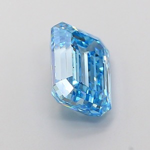 Diamante de laboratorio CVD azul intenso de corte esmeralda de 3.01 quilates, VS1, pulido excelente, piedra preciosa azul rara para joyería de compromiso fina personalizada. - Product Image 4