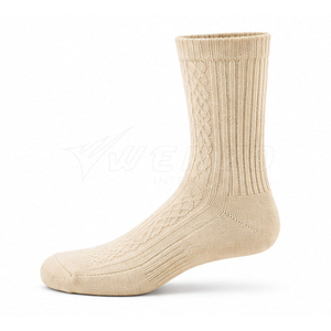 Premium Ribbed Knit Men <b>Socks</b> Crew Length Cotton Blend Anti-Bacterial <b>Thick</b> Comfortable Breathable Durable Fabric Daily Casual - Product Image 5
