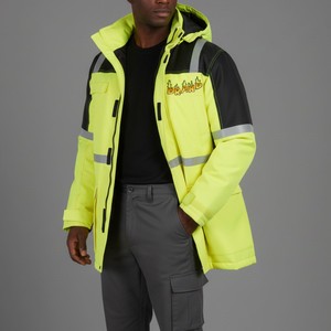 Custom Hi Vis Safety <b>Jacket</b> Waterproof Reflective Outerwear for Industrial and Engineering <b>Workers</b> - Product Image 2