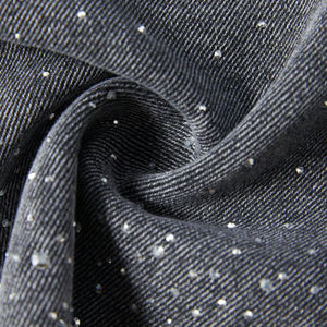 Shorts en jean gris délavé rétro pour femme, taille mi-haute, imprimé notes de musique personnalisées, style vintage, décontracté, mode streetwear, été - Product Image 6