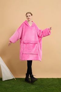 Manta con Capucha de Alta Calidad, Tejida Suave, 100% Poliéster, Estilo Europeo-Americano, Felpa Sólida, Anti-Pilling - Product Image 6