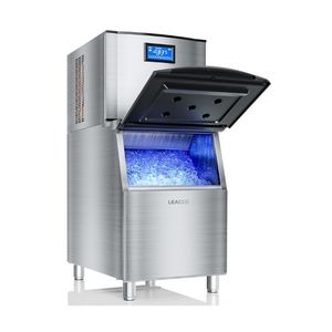Commercial <b>Ice</b> Maker <b>Machine</b> 550LBS/24H with 350LBS Stainless Steel Storage Bin, Air Cooled Modular <b>Ice</b> <b>Cube</b> <b>Machine</b>, 1200W - Product Image 1