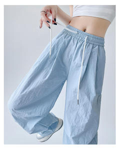 Triveers fabrique des pantalons de survêtement baggy à jambes droites de style nouveau, 100% coton, pantalons de jogging, pantalons cargo personnalisés pour femmes - Product Image 6
