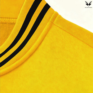 เสื้อแจ็คเก็ตวาร์ซิตี้สีเหลืองและสีดำสำหรับผู้ชาย แจ็คเก็ตบอมเบอร์ปักลายตัวอักษรแบบนักกีฬา เสื้อแจ็คเก็ตทีมแบบกำหนดเอง เสื้อคลุมแฟชั่นสตรีทแวร์สำหรับใส่ในวิทยาลัย - Product Image 2