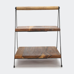 Bandeja de servir de madera de acacia hecha a mano, especial para Ramadán, popular, simple, rectangular, para servir comida en restaurantes, hoteles y en el hogar. - Product Image 3