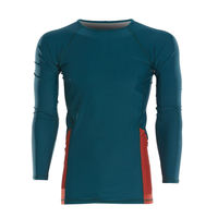 T-shirt de compression respirant et antibactérien imprimé sur mesure pour homme, manches longues, en Spandex/Polyester, vêtement de sport