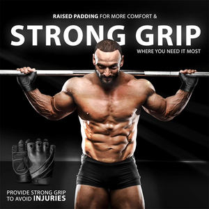 Gants de sport en cuir les plus vendus, respirants, antidérapants, à quatre doigts, imperméables, protection UV, pour la musculation et l'entraînement - Product Image 6