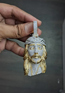 Pendentif Visage de Jésus en Argent Sterling 925 et Moissanite, Collier Charme Iced Out, Bijoux Hip Hop à Micro-Incrustation - Product Image 6