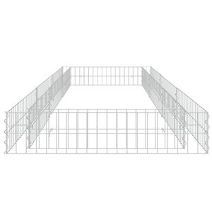 Grandes jardinières surélevées en gabion, robustes, en acier galvanisé argenté - Product Image 3