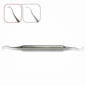 Cureta Gracey 1/2 estándar, raspador periodontal de doble punta para uso anterior, mango hueco de 10 mm, instrumento dental de acero quirúrgico, herramienta DE - Product Image 2