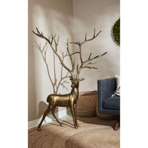 Sculpture de renne de luxe pour mariage, décoration d'événements, fournitures de jardin, statue de renne en métal faite à la main, figurine d'animal personnalisée - Product Image 2