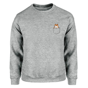 Sweat-shirts à col rond en coton ODM, vierges et unis, en matériaux originaux, pour hommes, avec broderie, style pull à col rond - Product Image 4