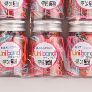 Uniband TPU Elastic Hair Bands Made In Korea Casual Unisex Hair Ties Bottle Packaging - Product Image 3