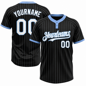 Maillot de baseball personnalisé pour adulte, noir et rose rayé, col roulé, manches courtes, impression sérigraphique, respirant, unisexe, grande taille, bio - Product Image 6