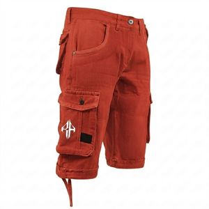 Pantalones Cortos de Mezclilla para Hombre, de Alta Calidad, con Estampado de Serigrafía, Estilo Jeans, de Pierna Ancha, Material Spandex/Poliéster - Product Image 4