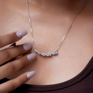 Elegante Collar de Diamantes Cultivados en Laboratorio con Forma de Pera y Certificación, en Oro de 14K o 18K, Joyería Fina para Novia - Product Image 3