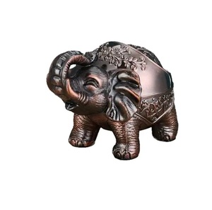 Cendrier en cuivre jaune gravé robuste à 4 fentes, grand cendrier en métal pour cigarettes, pour la maison et le bureau, cadeaux pour hommes - Product Image 3