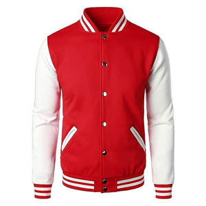 Veste de baseball varsity pour homme en mélange de coton, veste Letterman, veste décontractée streetwear, veste confortable à manches longues - Product Image 1