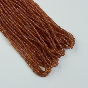 Cuentas facetadas de zafiro natural de Songea AAA, color naranja rojizo, para la fabricación de joyería, precio al por mayor. - Product Image 4