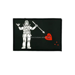 Parche de etiqueta de goma de Pvc personalizado de alta calidad al por mayor, parche de silicona transpirable para ropa, insignias de Pvc suave, tela de sarga - Product Image 1