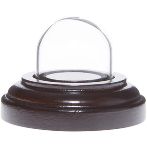 Cloche en verre ronde avec base en bois, design minimaliste pour le stockage des aliments, utilisation en cuisine - Product Image 2